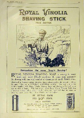 British Vinolia Shaving Stick Razor Advert Print 1916.jpg